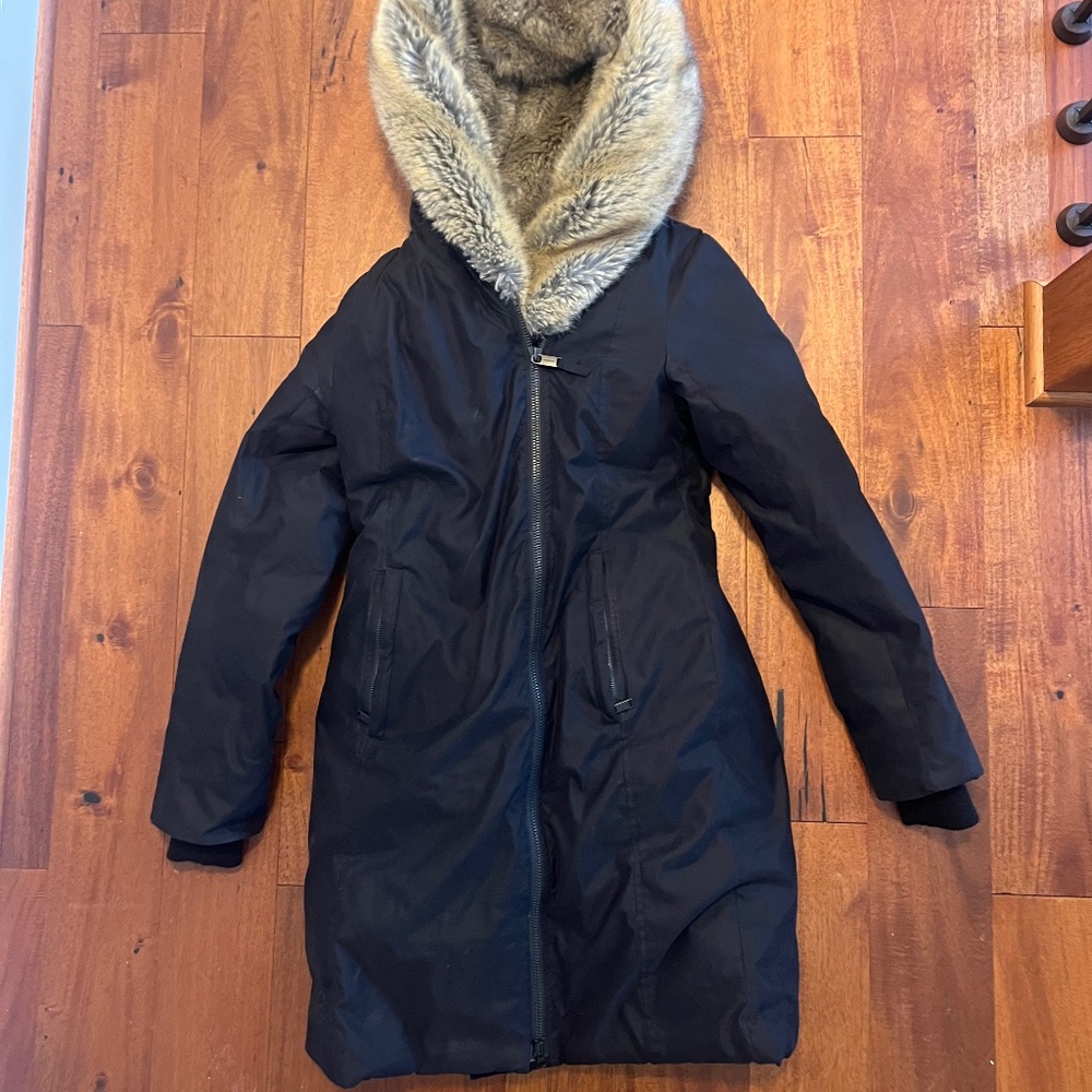 Babaton Premium Goose Down Gillian Parka with faux fur trim